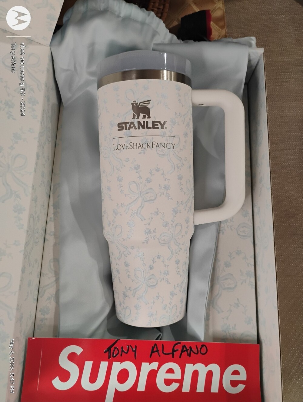 Stanley x LoveShackFancy Coquette Bow Winter Ice 30oz Protour BNIB - In Hand